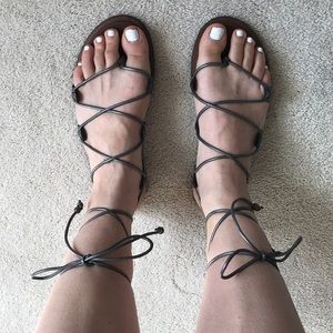 Lace up sandals
